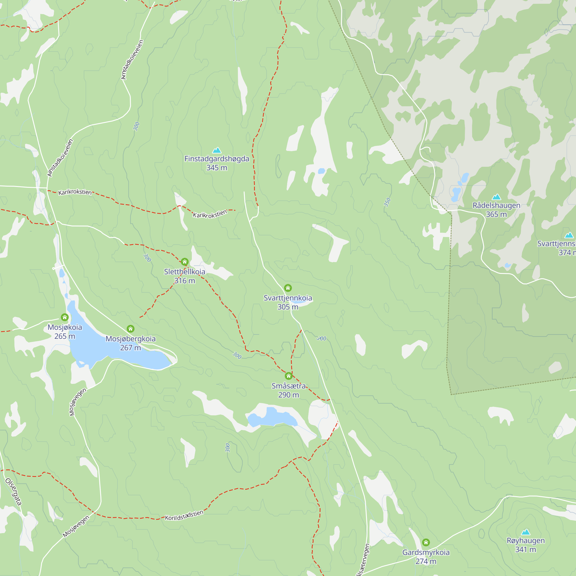 Svarttjennkoia map