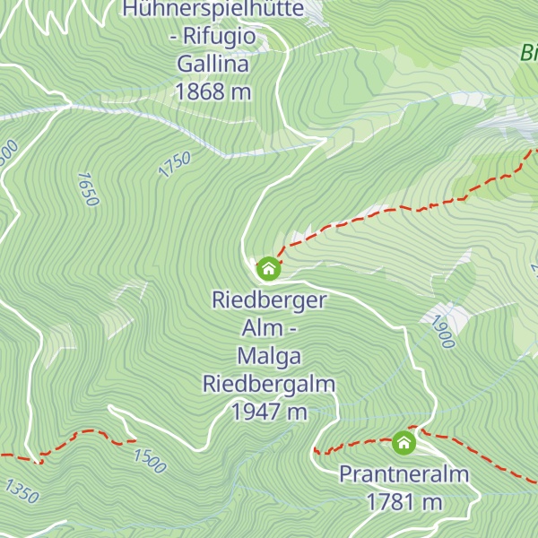 Map of Riedberger Alm - Malga Riedbergalm