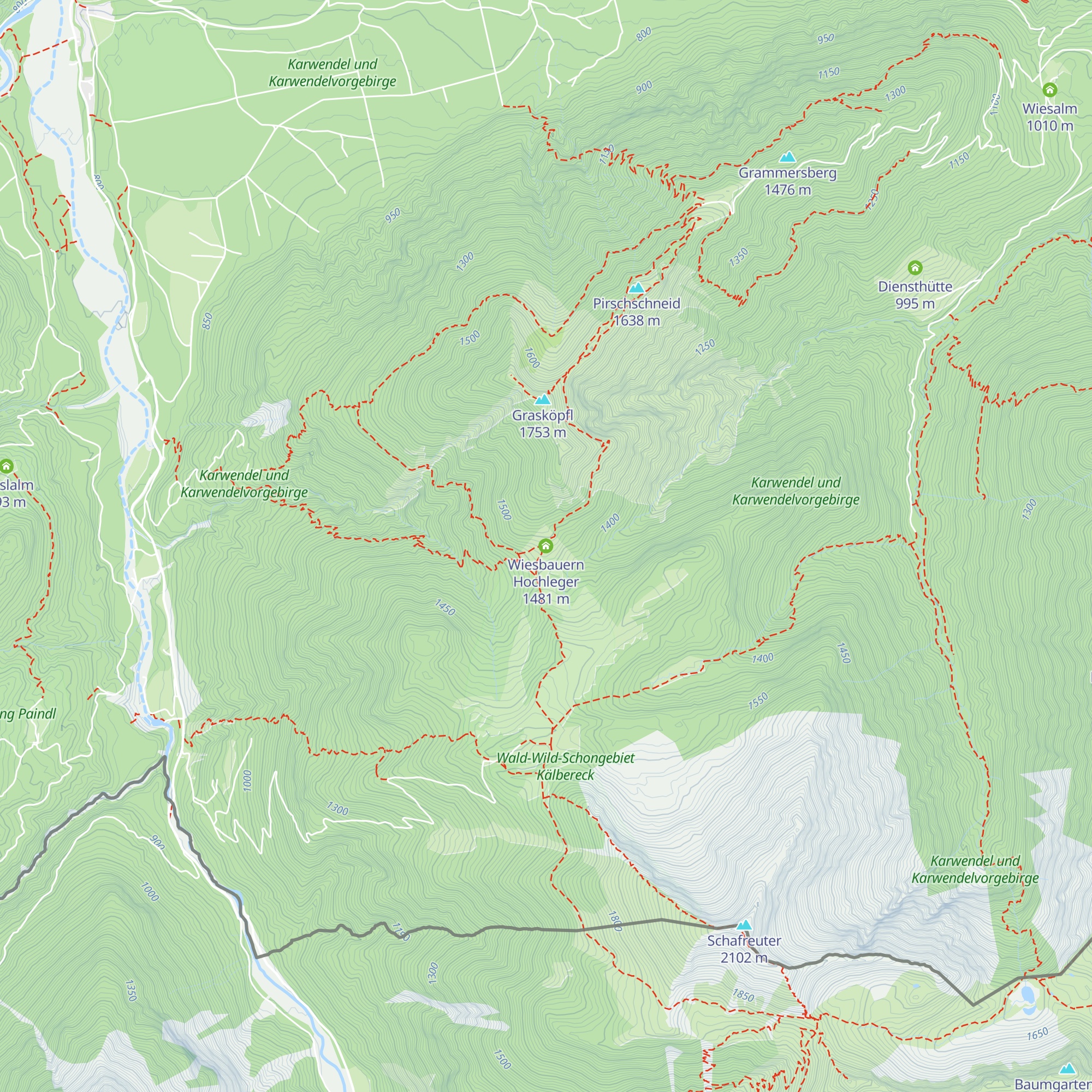 Wiesbauern Hochleger map