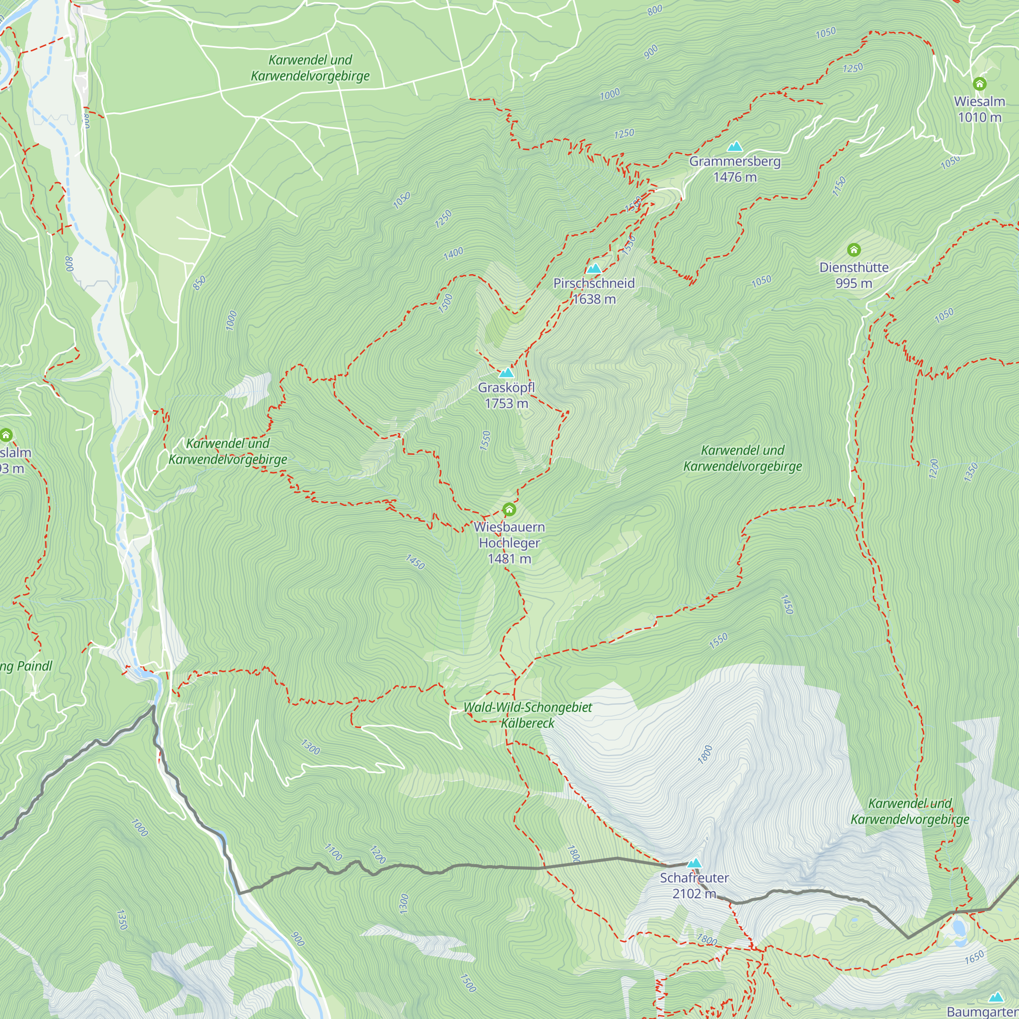 Wiesbauern Hochleger map