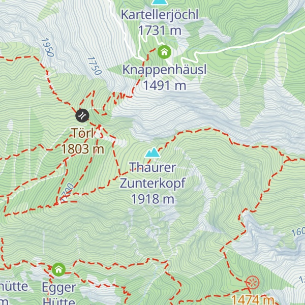 Map of Thaurer Zunterkopf