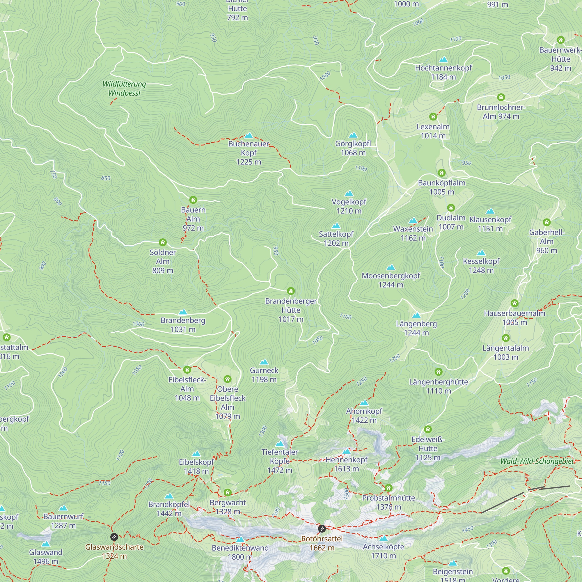 Brandenberger Hütte map