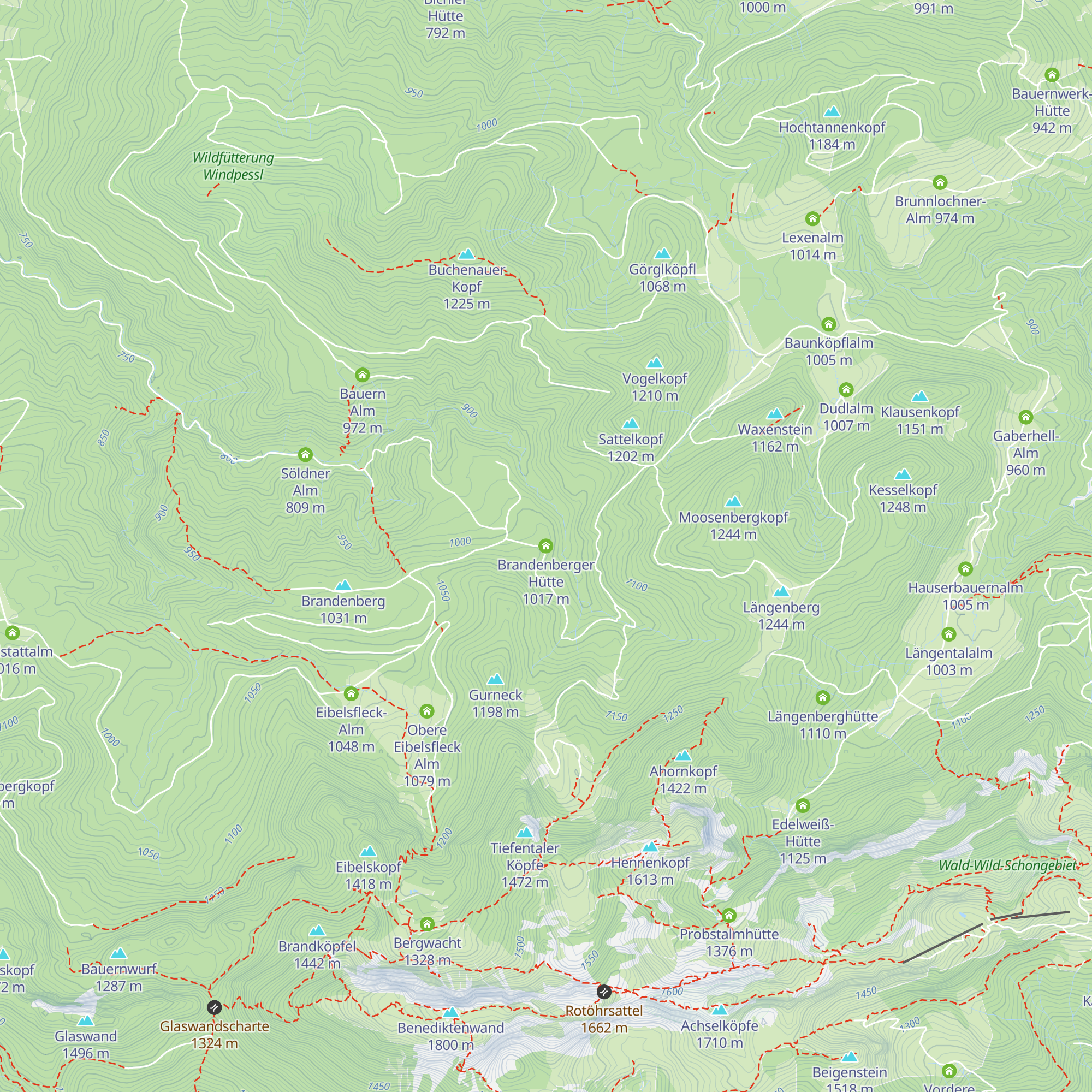 Brandenberger Hütte map