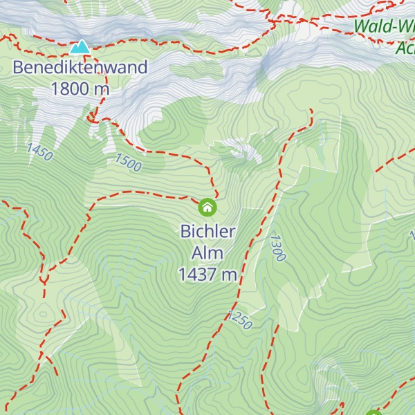 Map of Bichler Alm