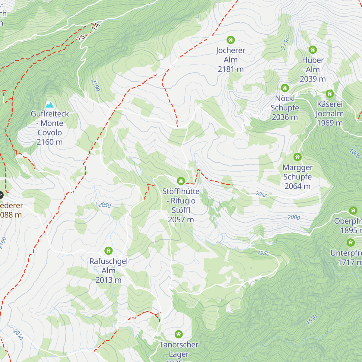 Stöfflhütte - Rifugio Stöffl map
