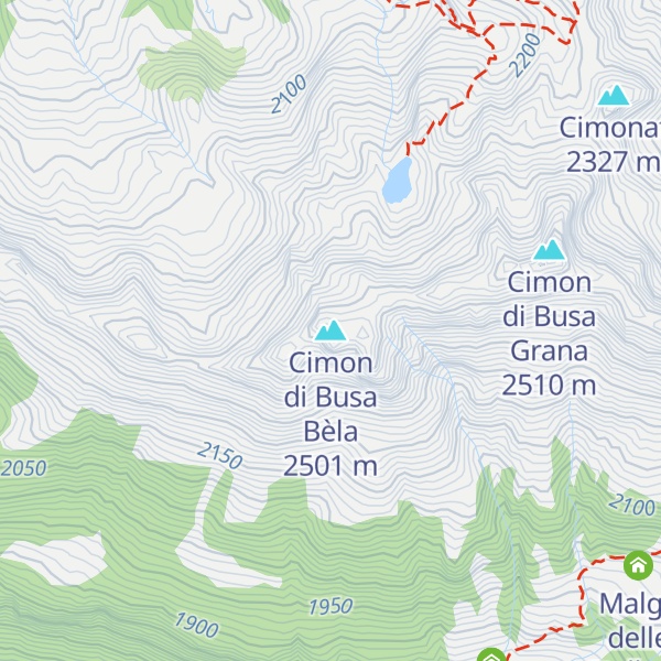Map of Cimon di Busa Bèla