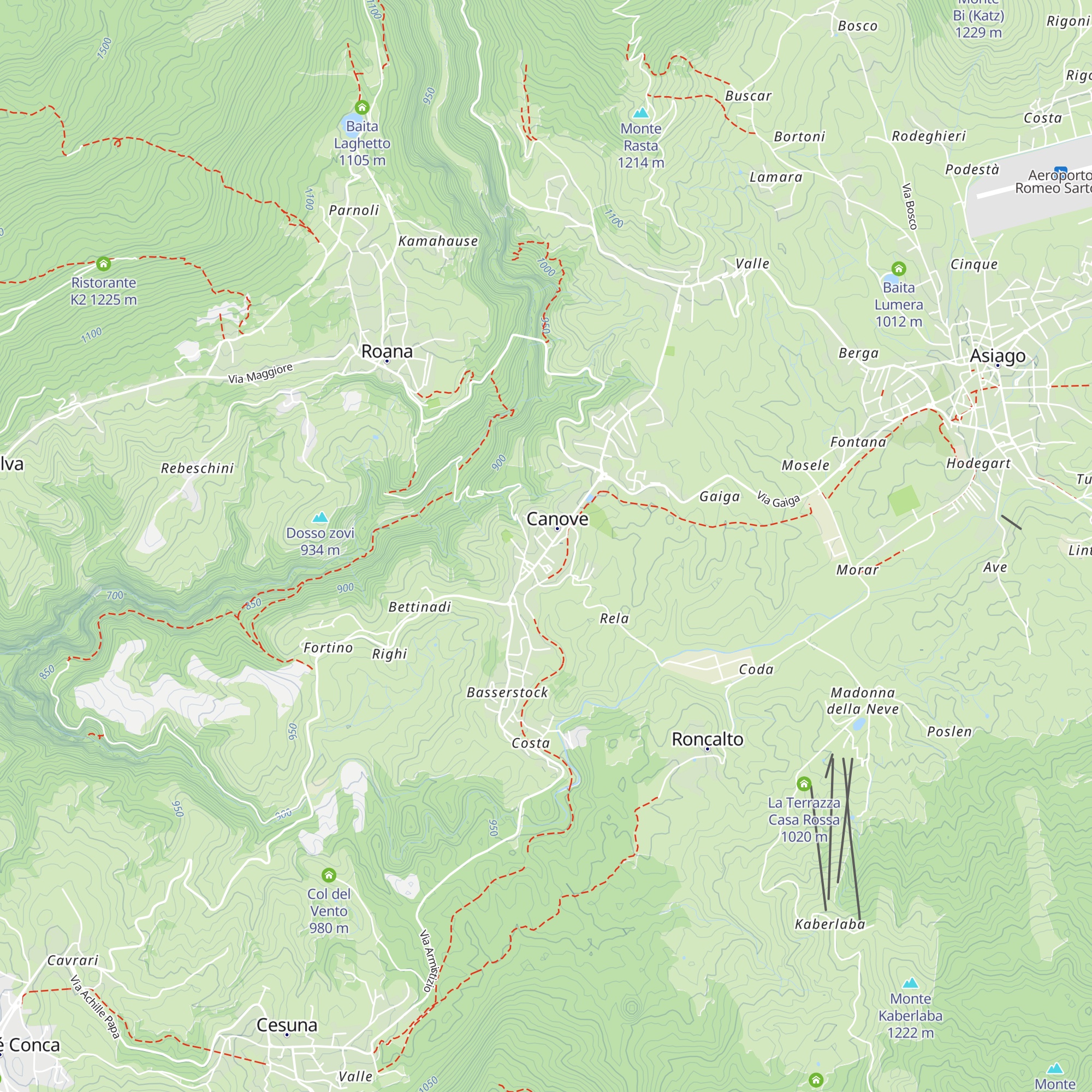 Pro Loco Canove map
