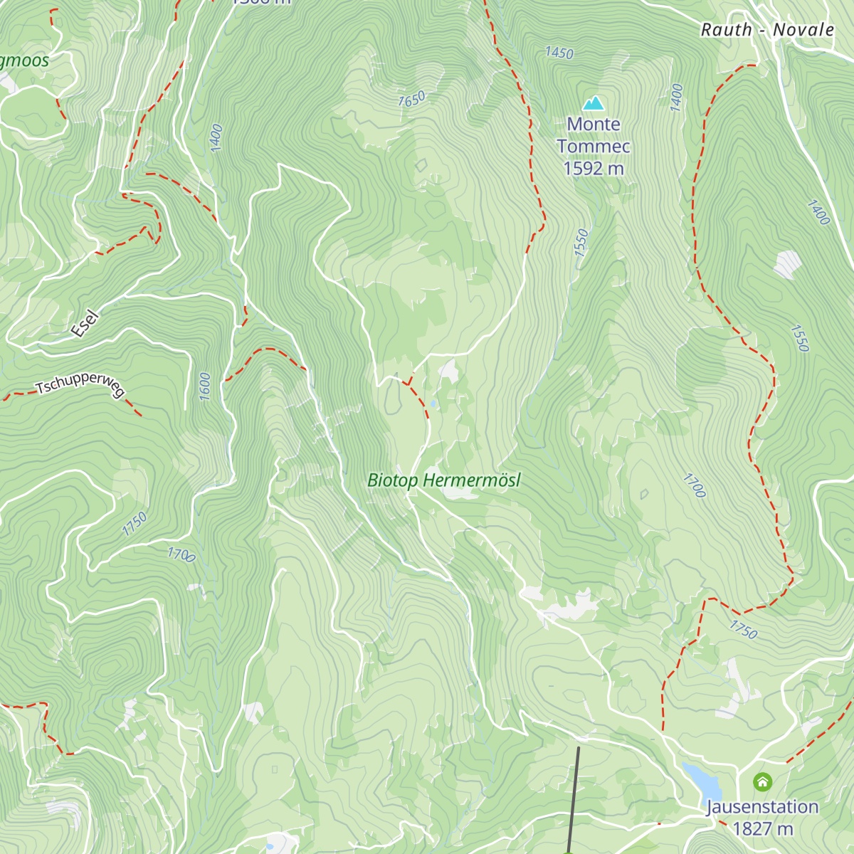 Liegalm - Malga (Campo) Costa map