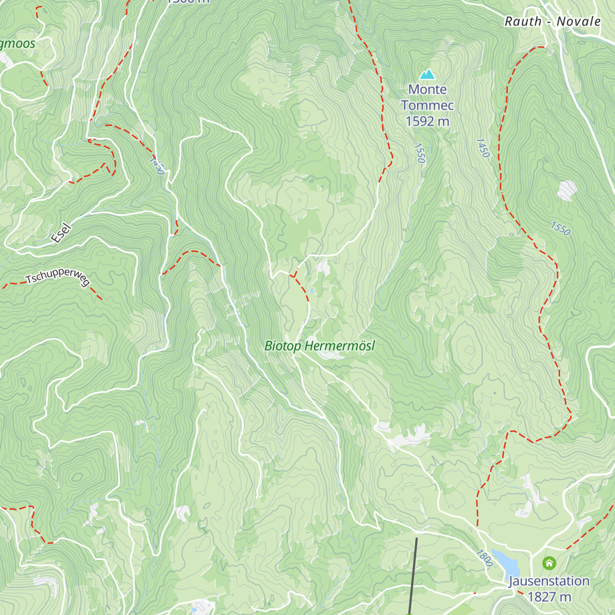 Liegalm - Malga (Campo) Costa map