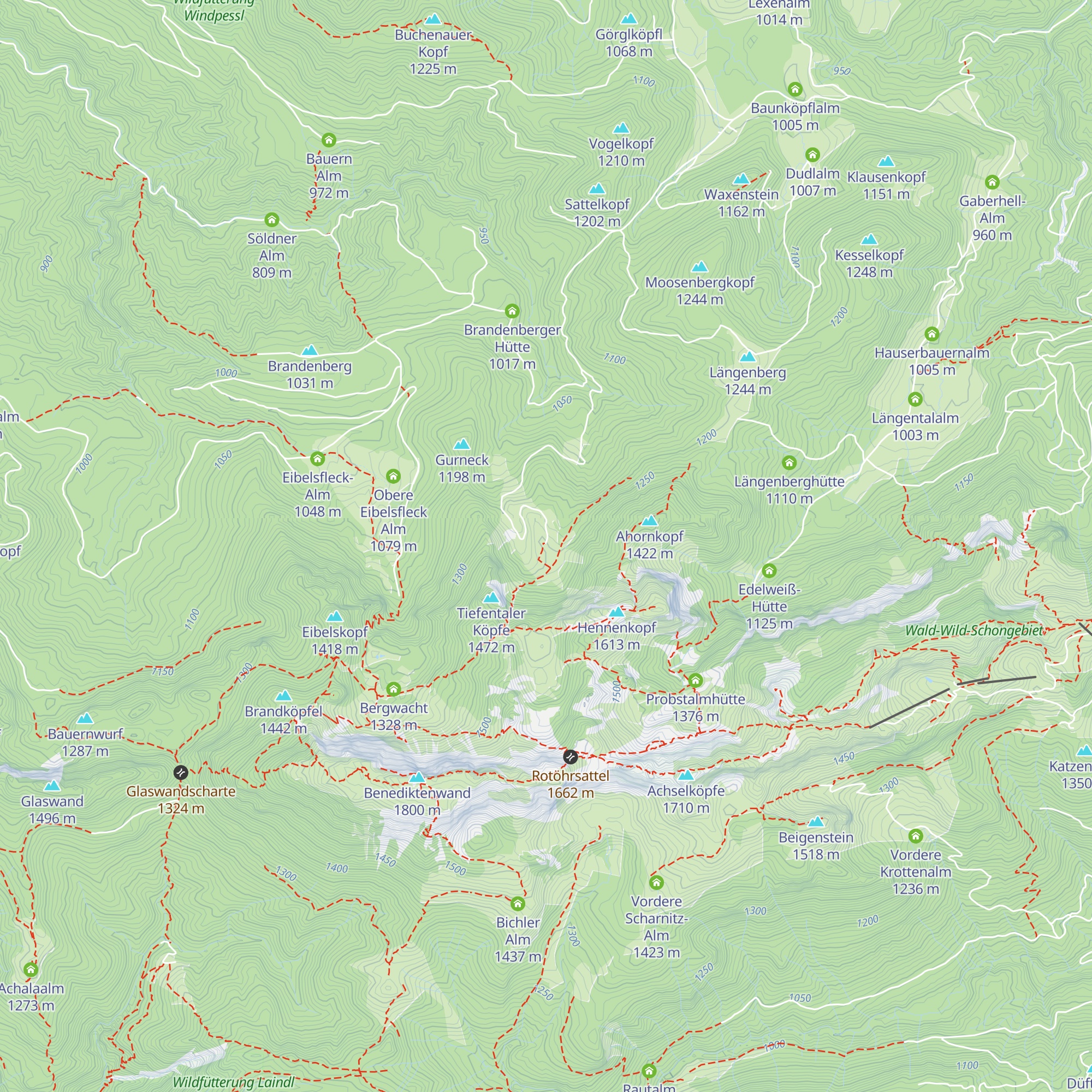 Tiefental-Alm map