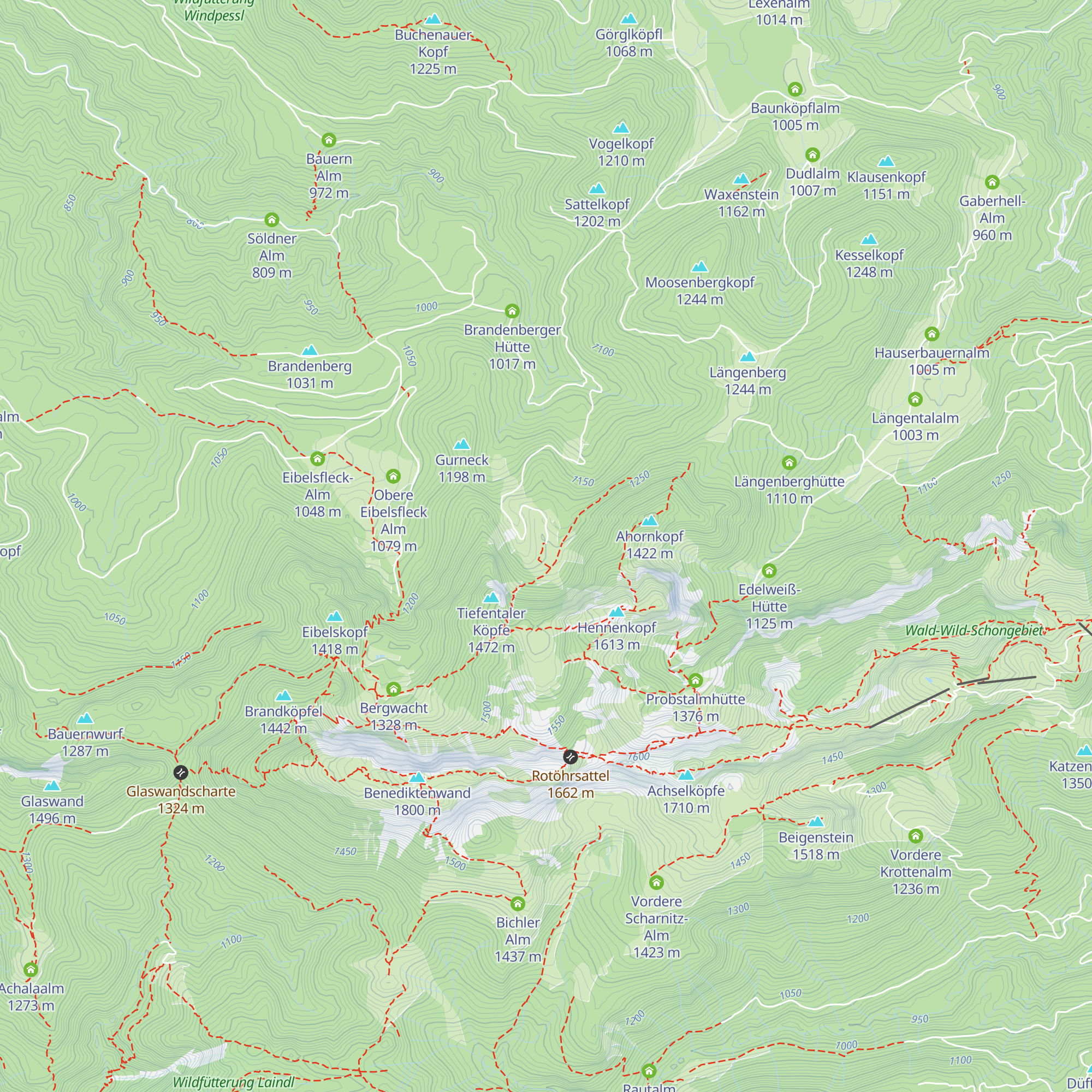 Tiefental-Alm map
