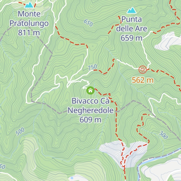 Map of Bivacco Cà Negheredole