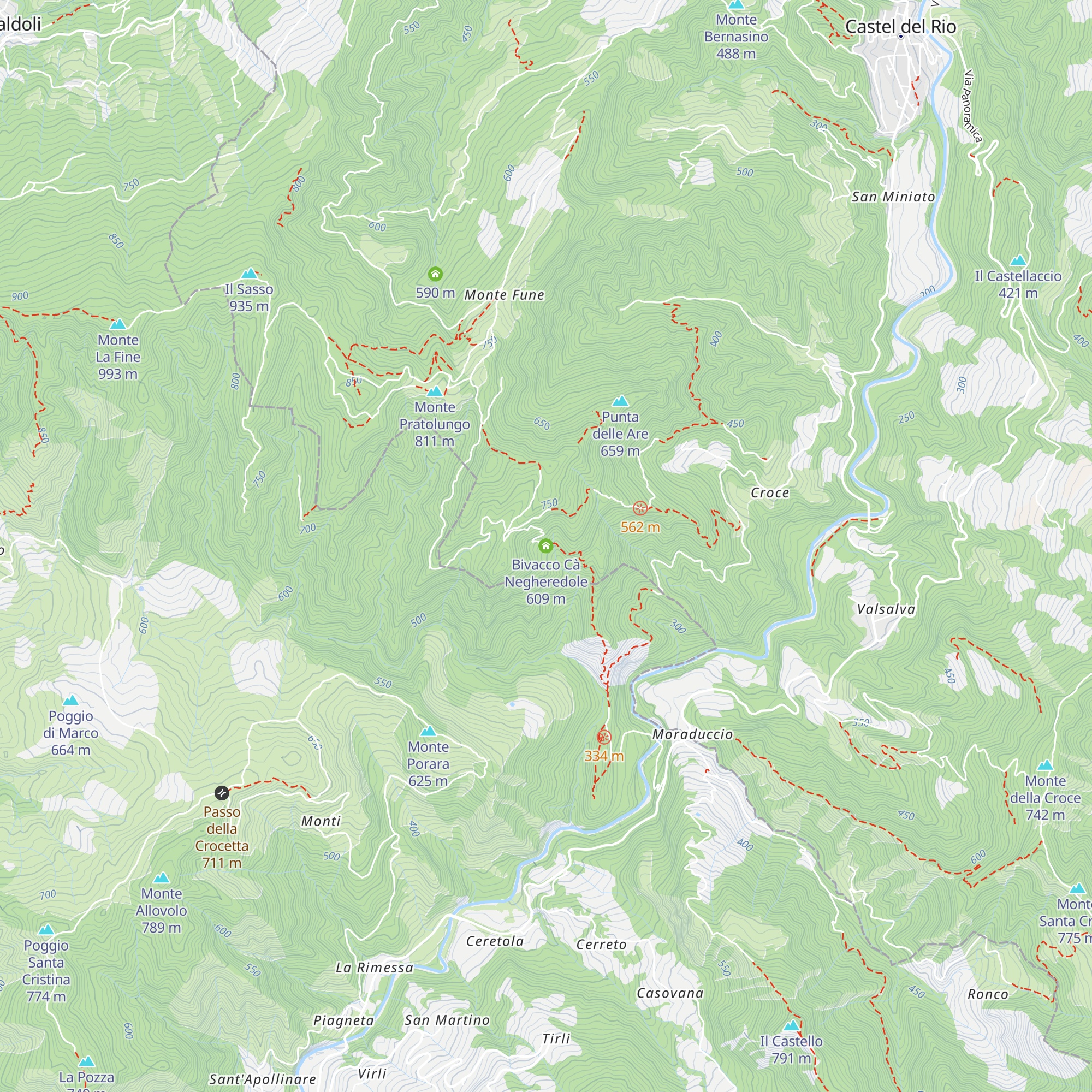 Bivacco Cà Negheredole map