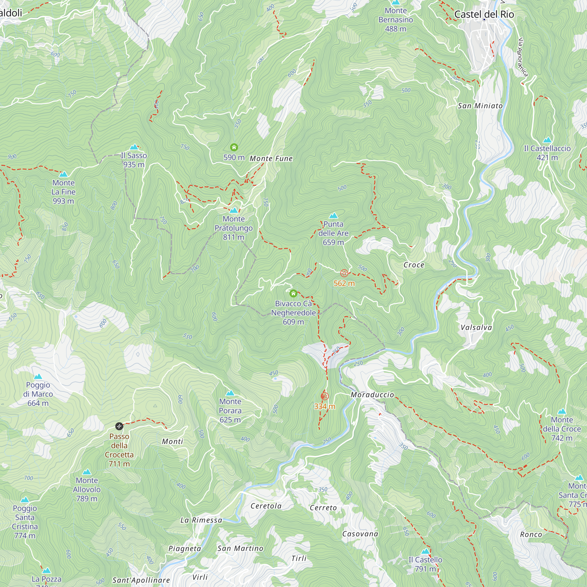 Bivacco Cà Negheredole map