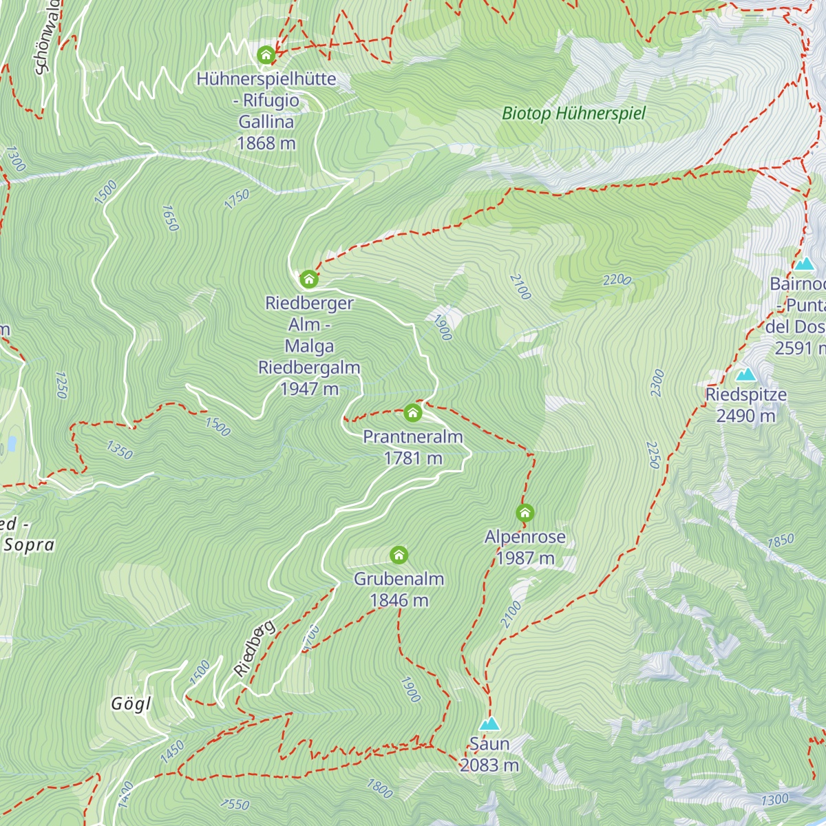 Prantneralm map