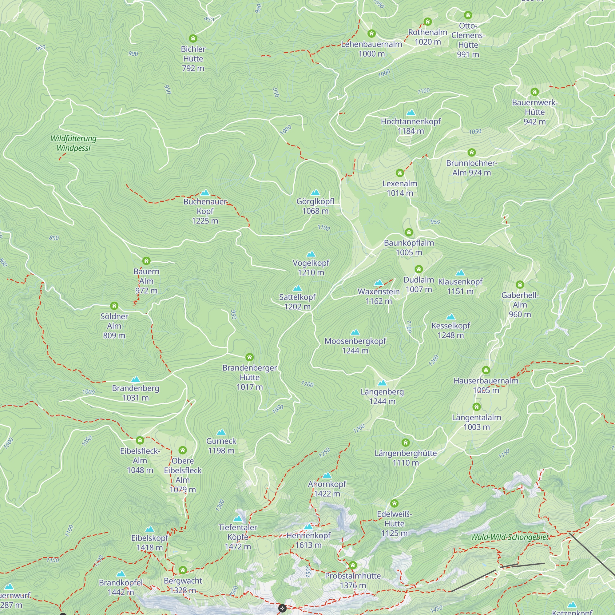 Sattelalm map