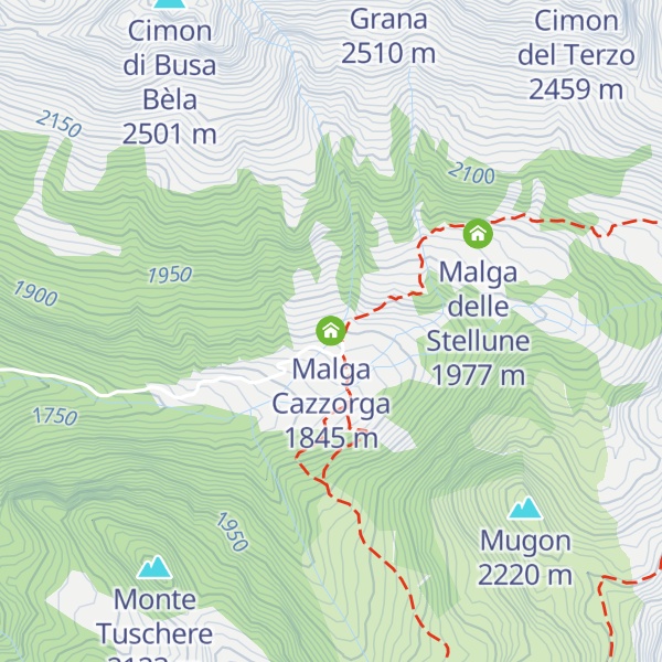 Map of Malga Cazzorga