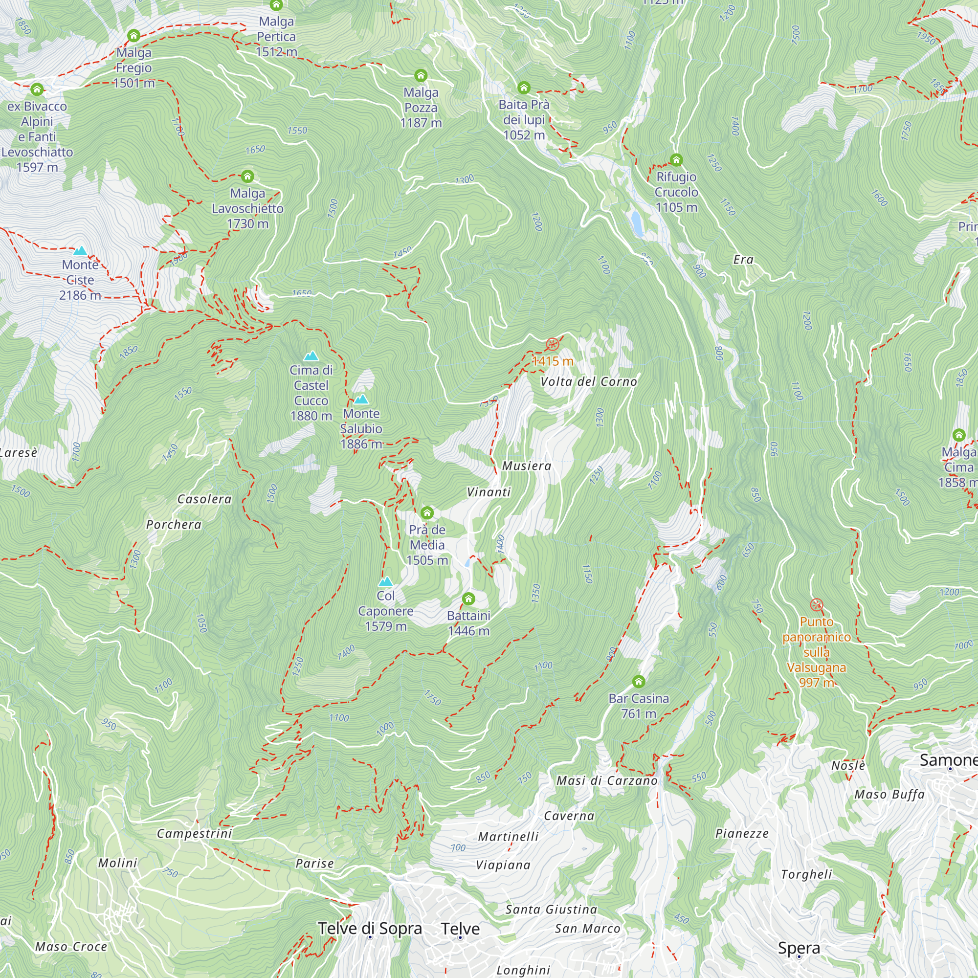 Baita Vulcano map