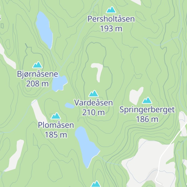 Map of Vardeåsen