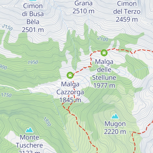 Map of Malga Cazzorga Bassa