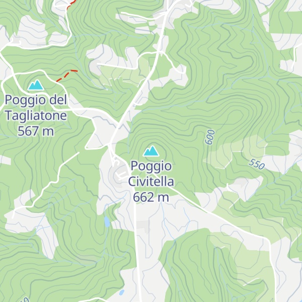 Map of Poggio Civitella