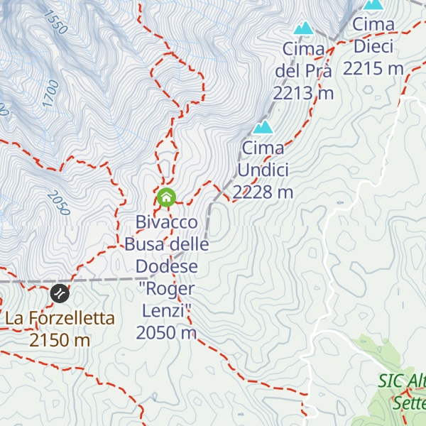 Map of Dosso del Cuvolin