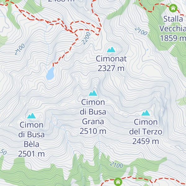Map of Cimon di Busa Grana