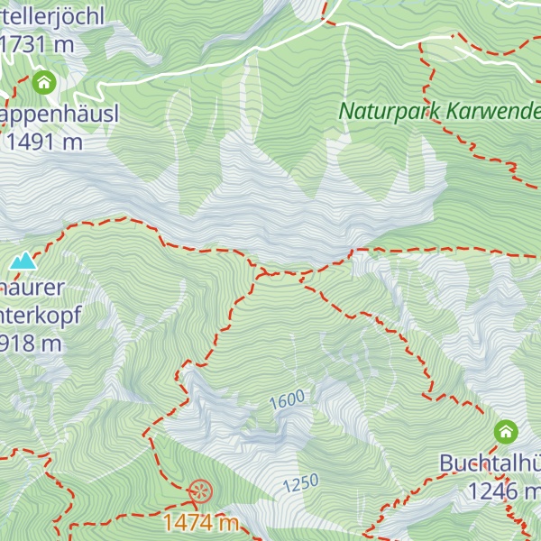 Map of Haller Zunterkopf