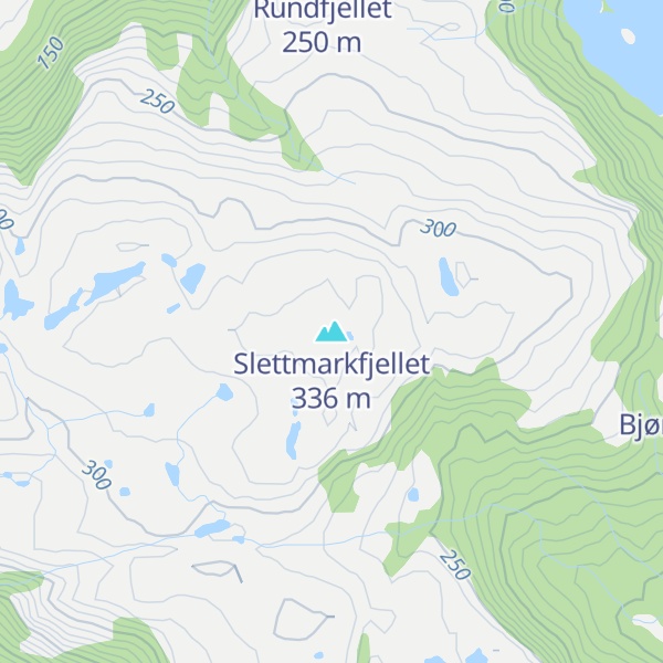 Map of Slettmarkfjellet