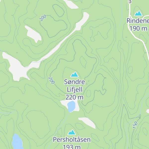 Map of Søndre Lifjell