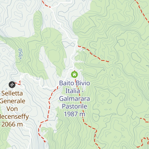 Map of Baito Bivio Italia - Galmarara Pastorile