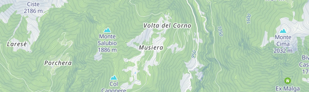 Map of the start of Laghetto dell'altipiano di Musiera PS