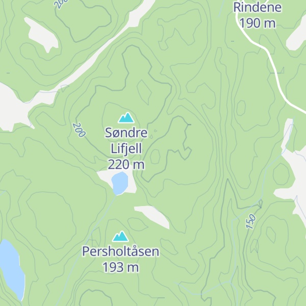 Map of Østre Lifjell