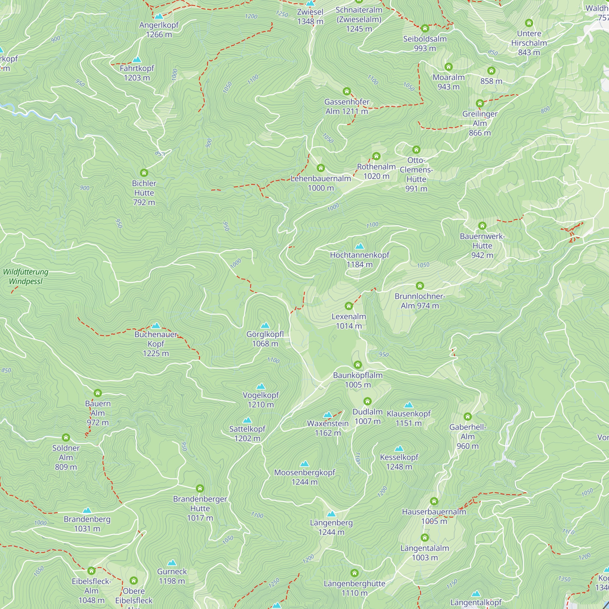 Lexenhütte map