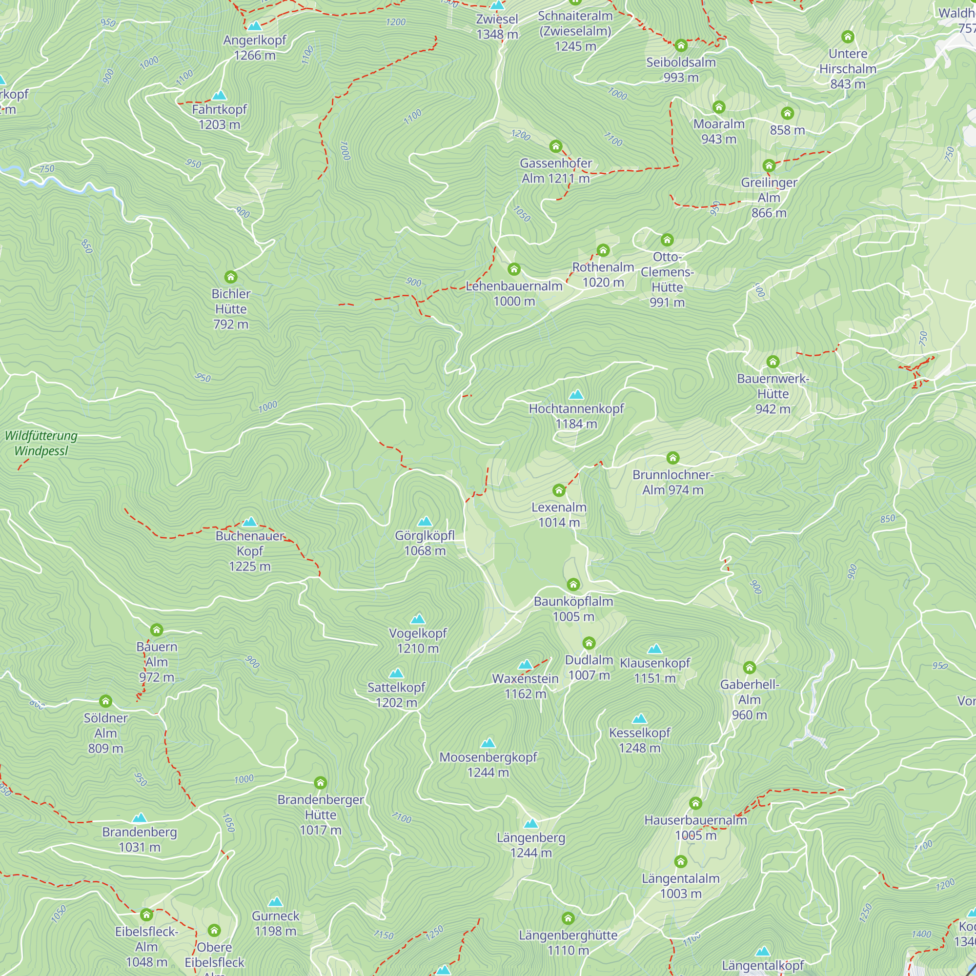 Lexenhütte map