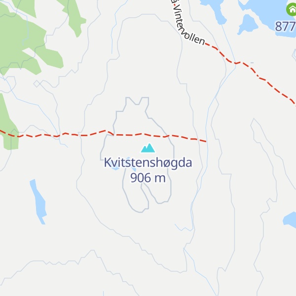 Map of Kvitstenshøgda