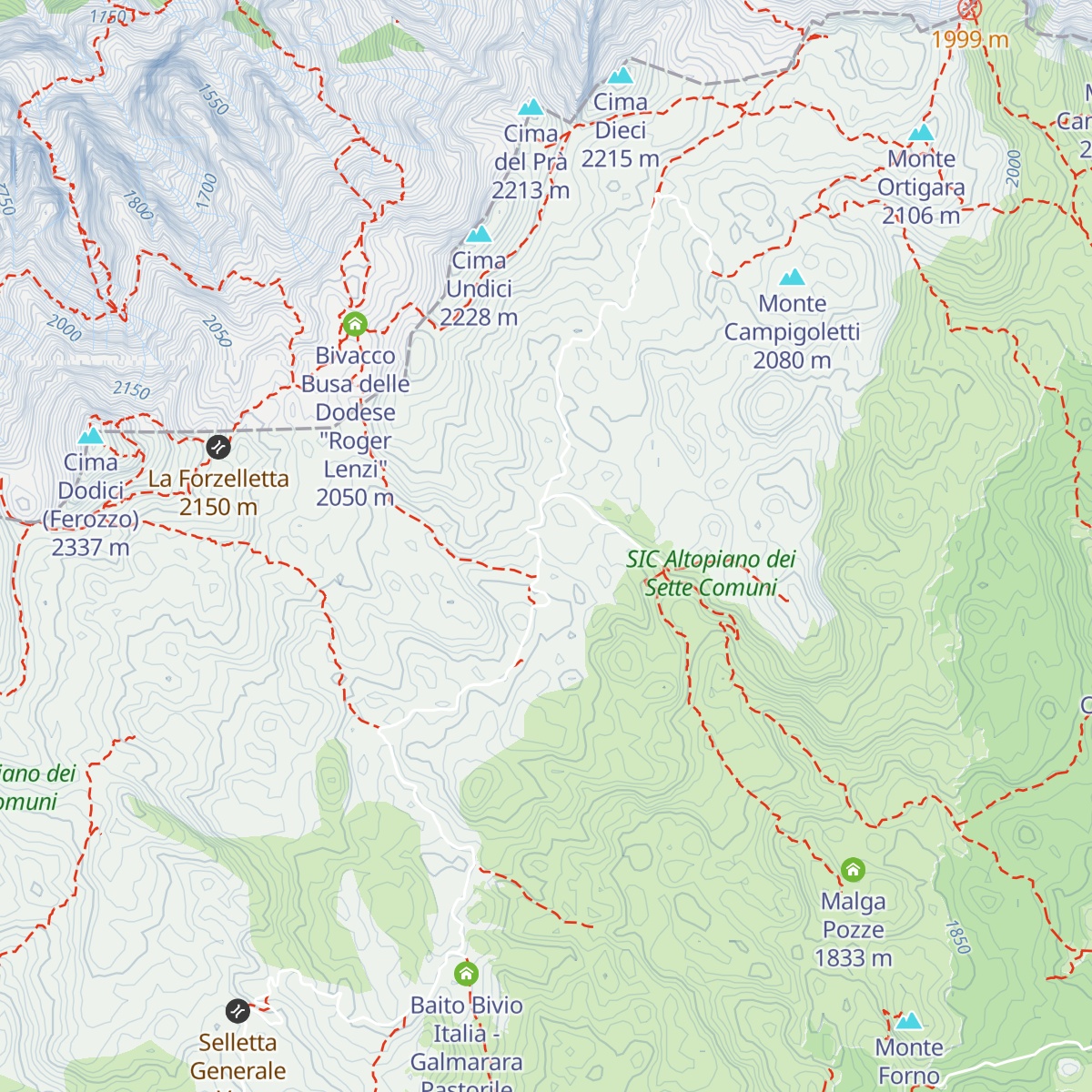 Baita del Cuvolin map