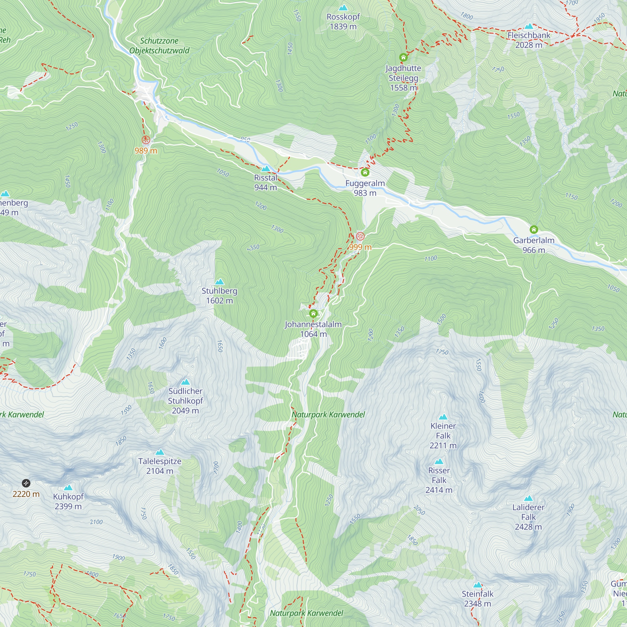 Johannestalalm map