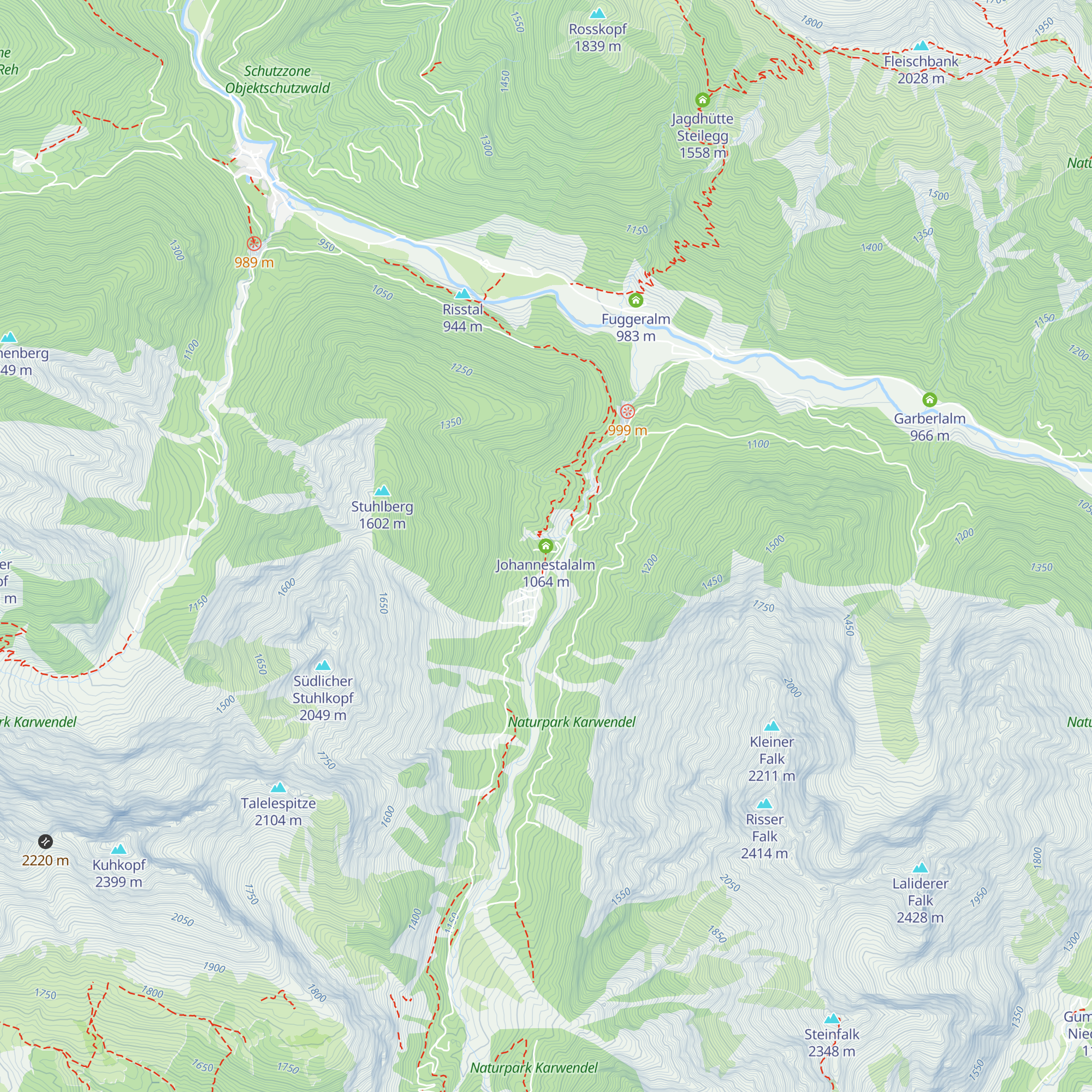 Johannestalalm map