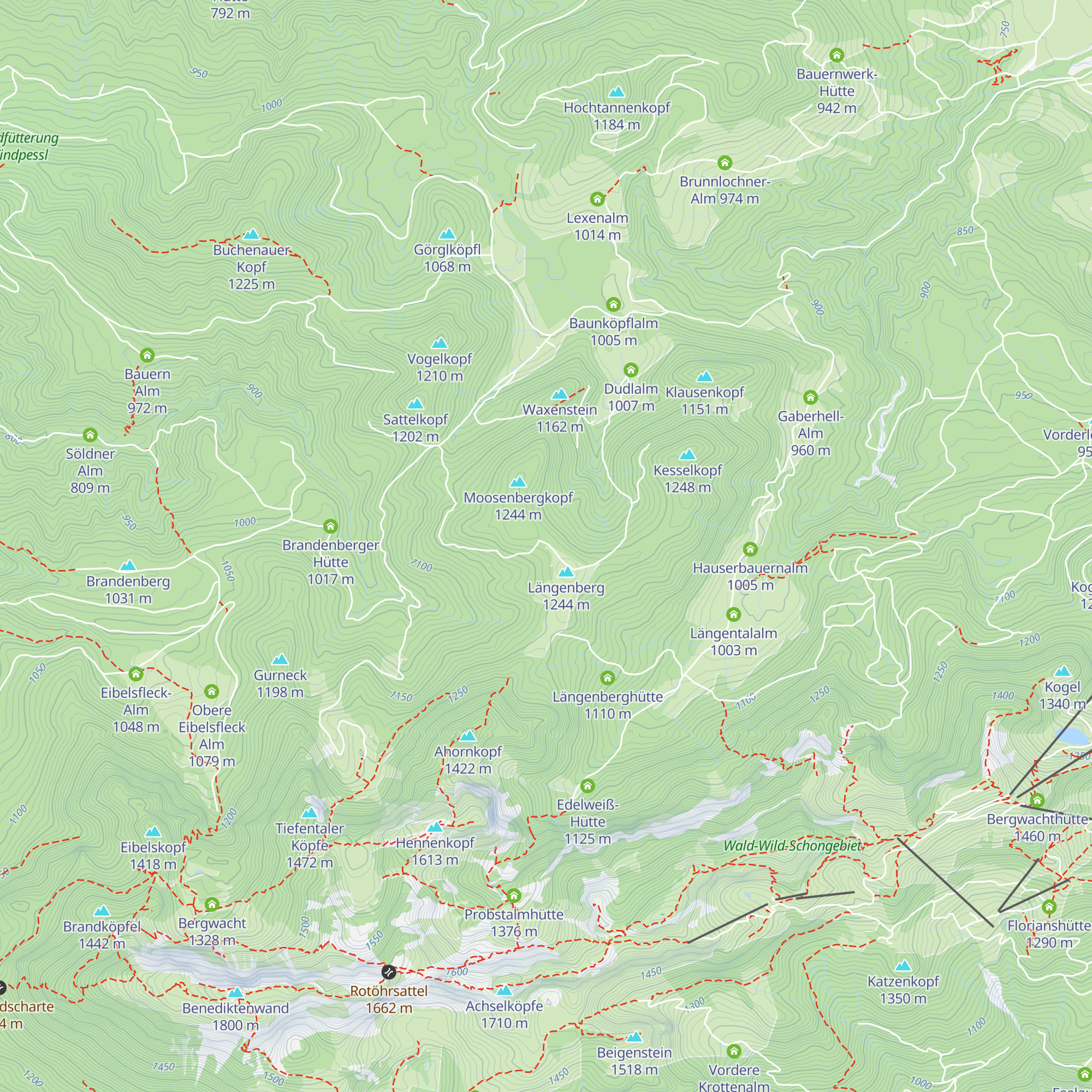 Neulandhütte map