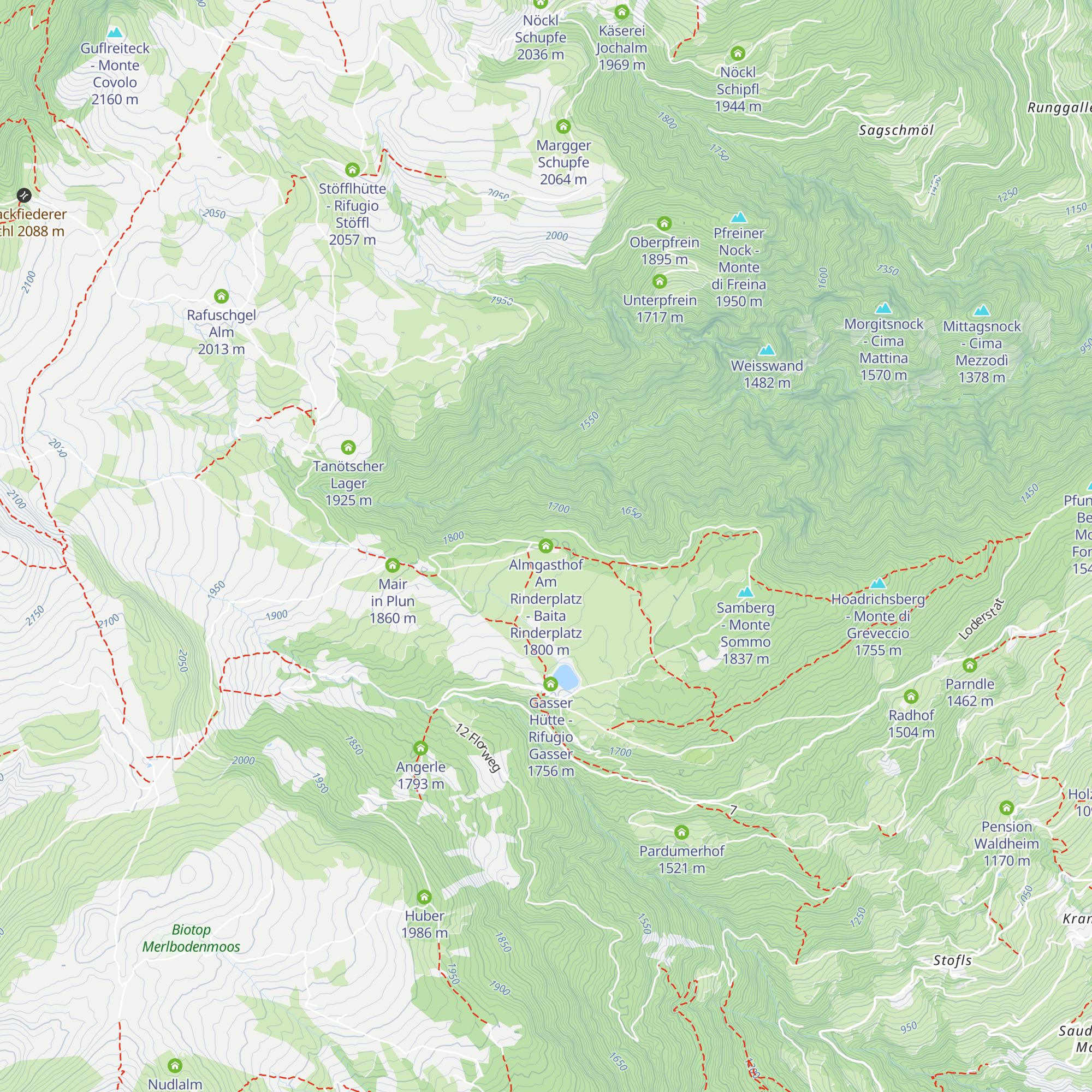 Almgasthof Am Rinderplatz - Baita Rinderplatz map