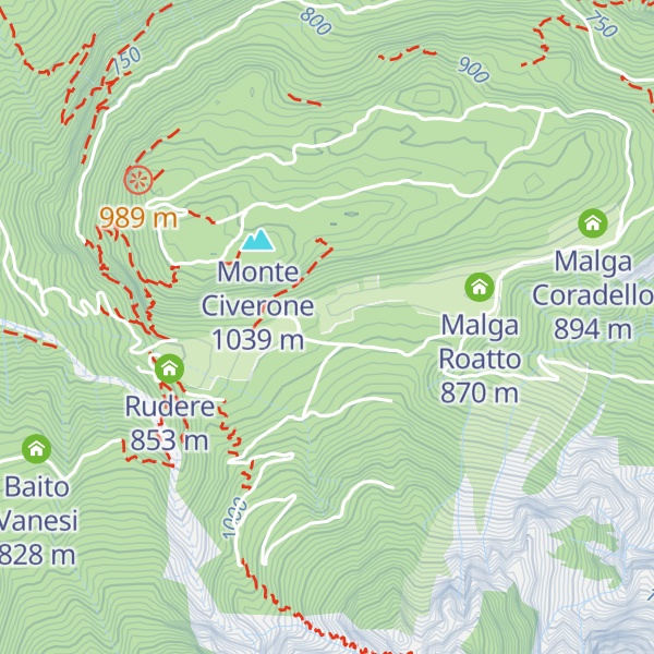 Map of Malga Valduga