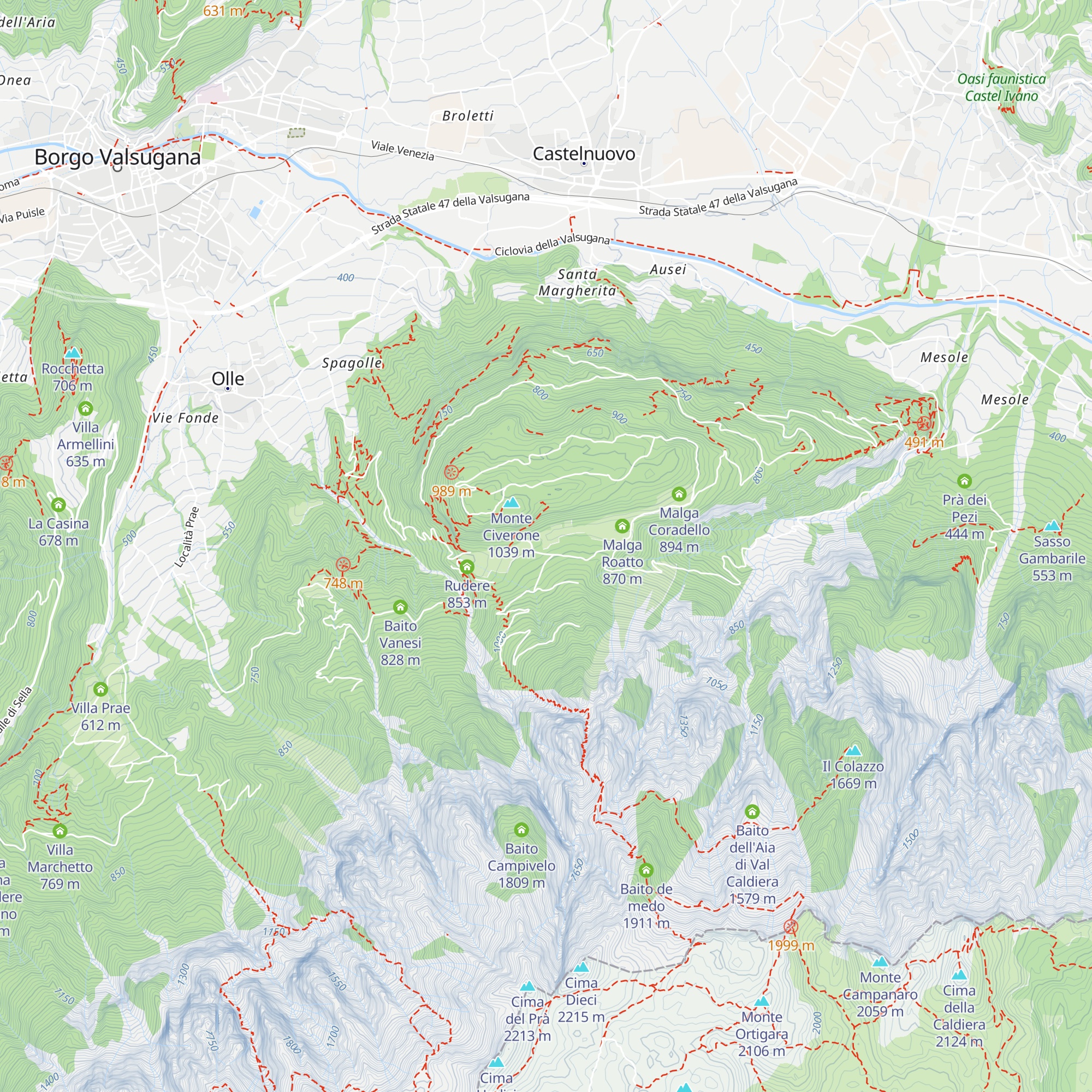 Malga Valduga map