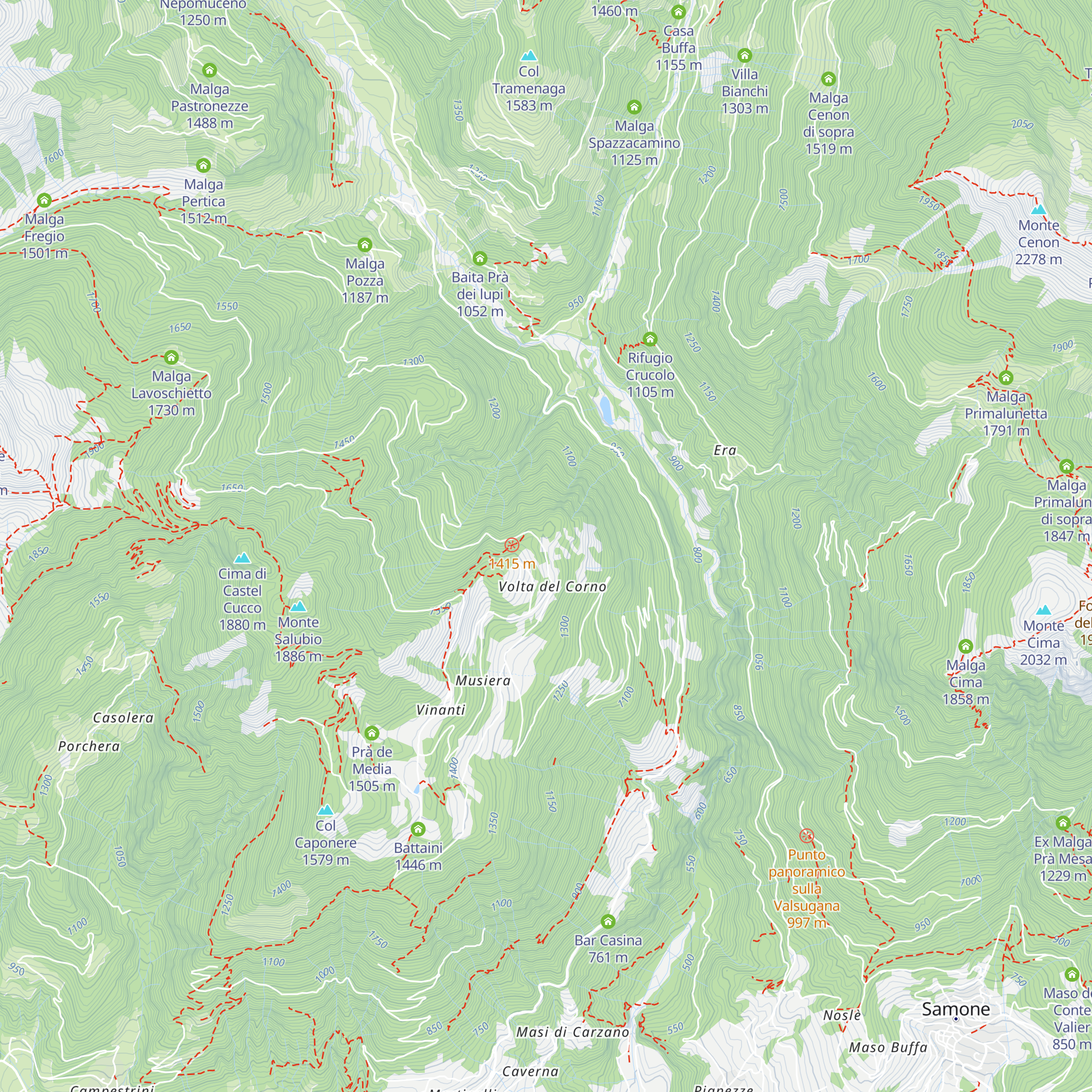 Baita Trentinaglia map