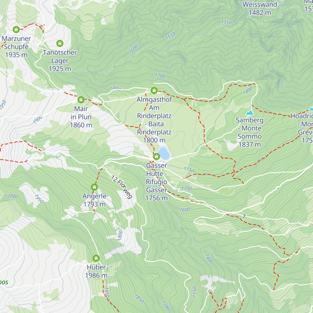 Gasser Hütte - Rifugio Gasser map