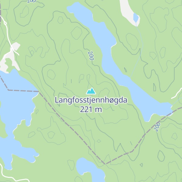 Map of Langfosstjennhøgda