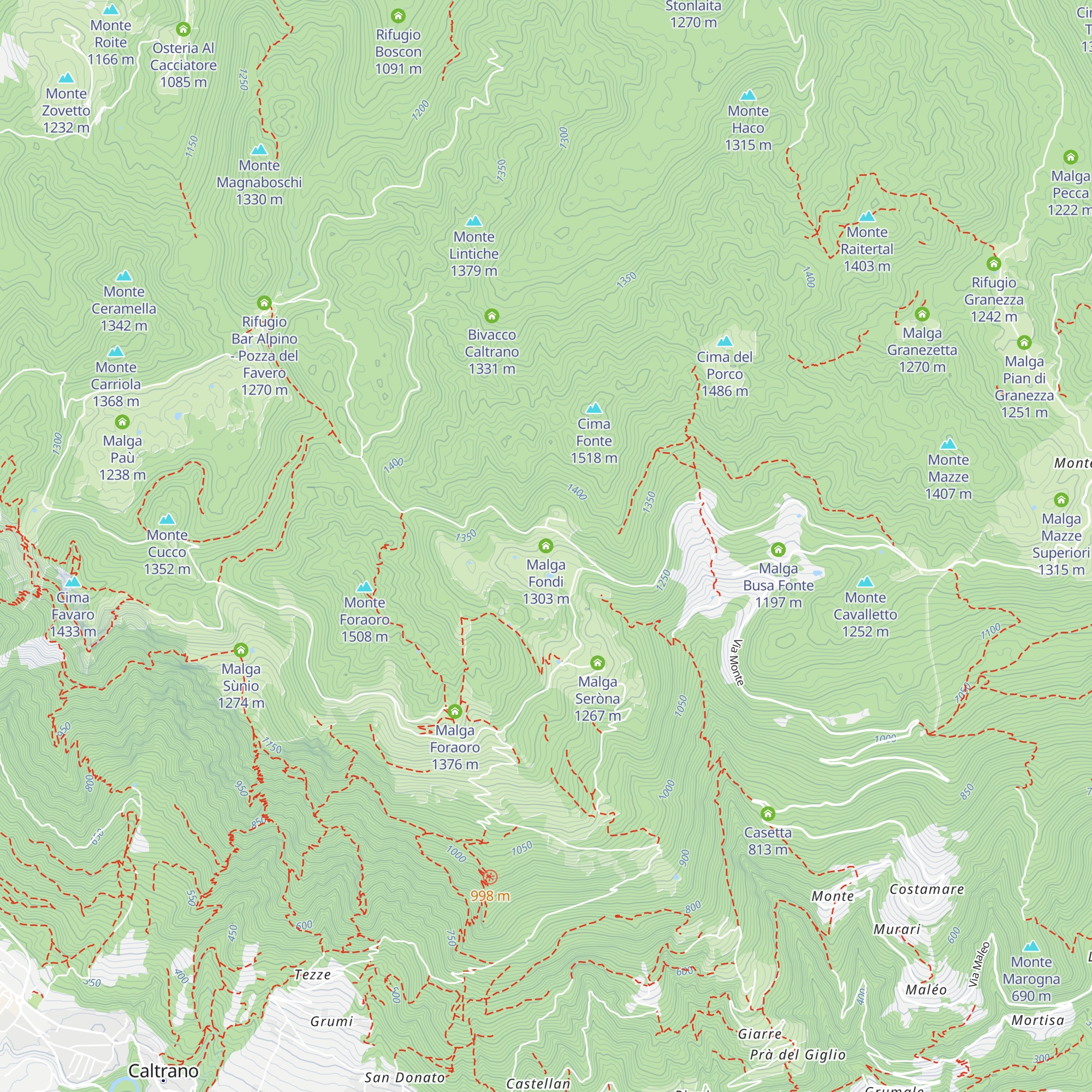 Malga Fondi map
