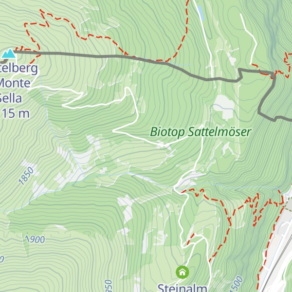 Map of Sattelalm - Malga Sella