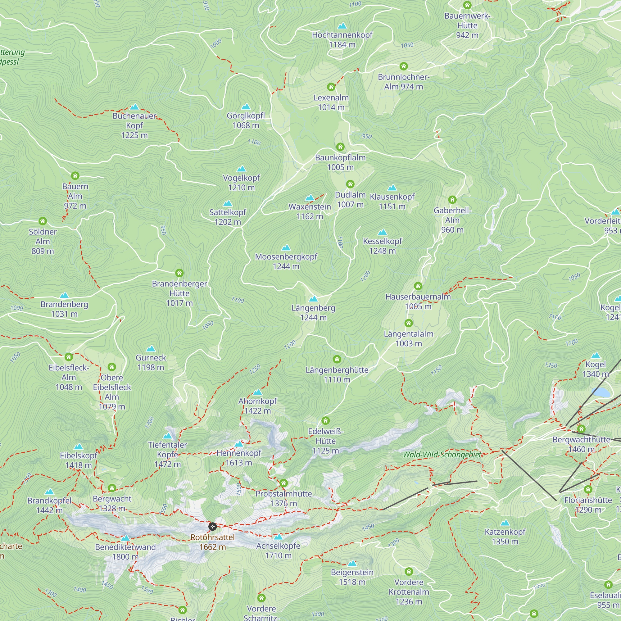 Längenbergalm map