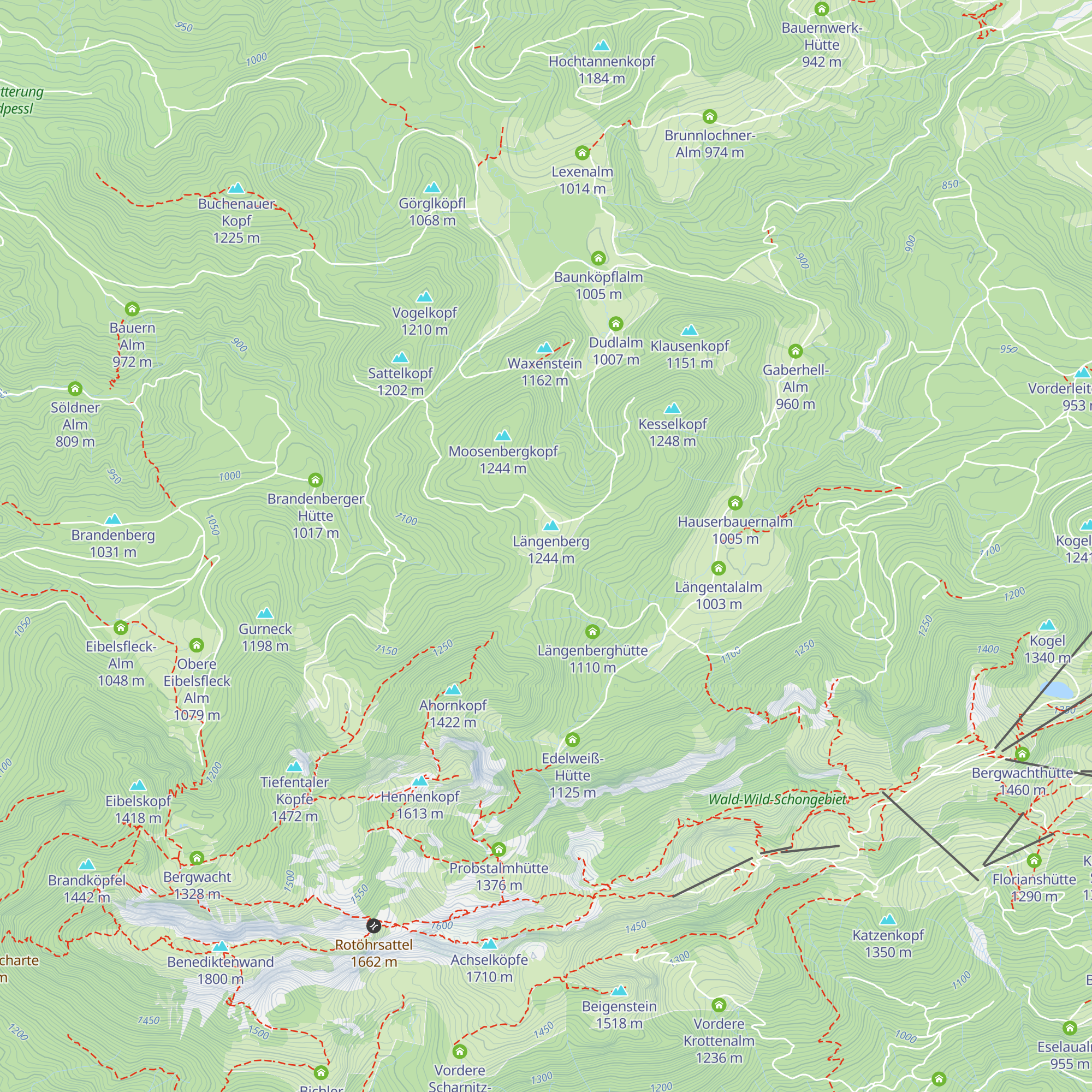 Längenbergalm map